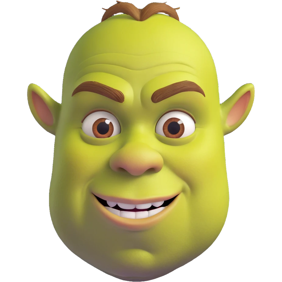 iconic Shrek face emoji
