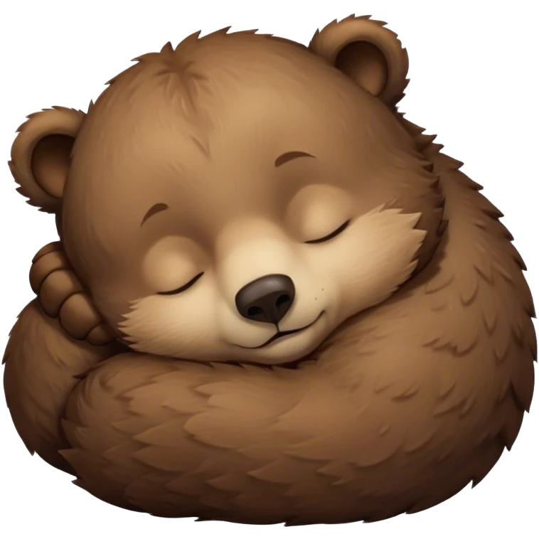 aesthetic sleeping bear cub emoji