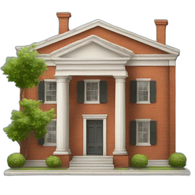 Brick Greek Revival Home emoji