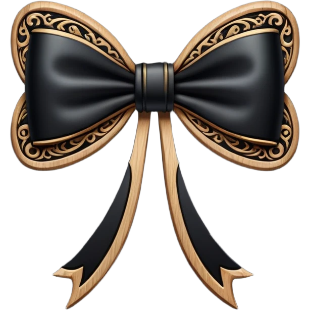Gothic bow emoji