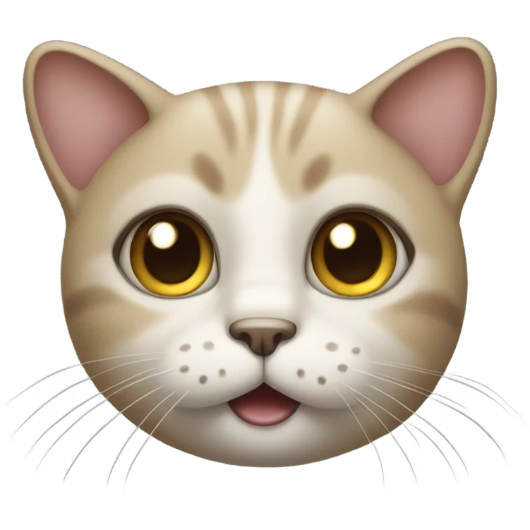 Cat nervous smiling emoji