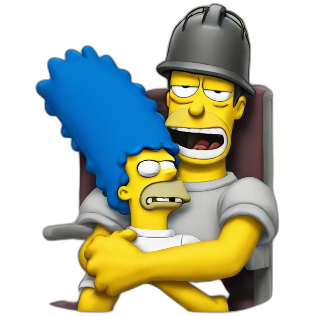 Homer chokes Bart emoji