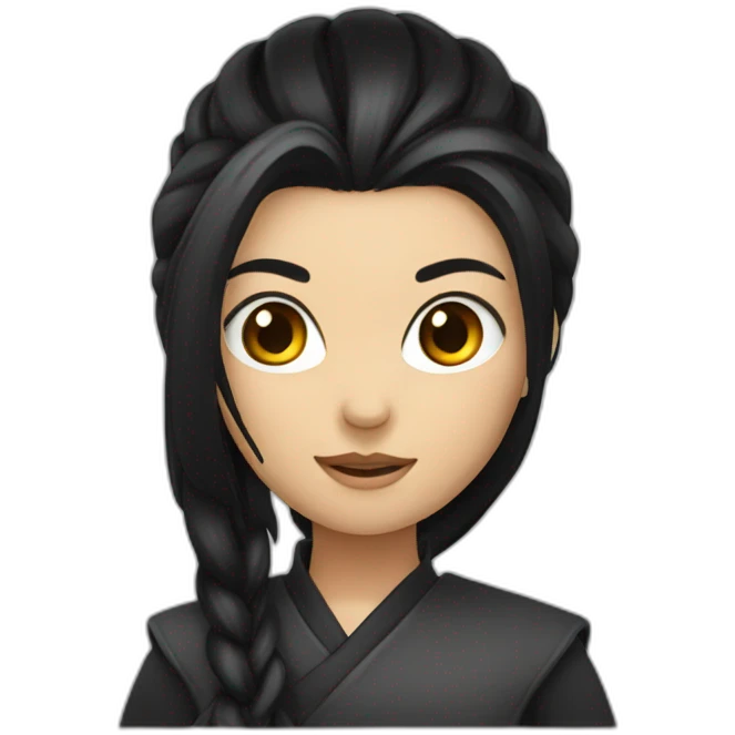 long-black-hair,ninja-girl emoji