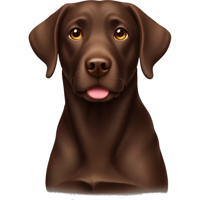 Chocolate Labrador retriever emoji
