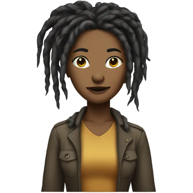 Dread head woman standing  emoji