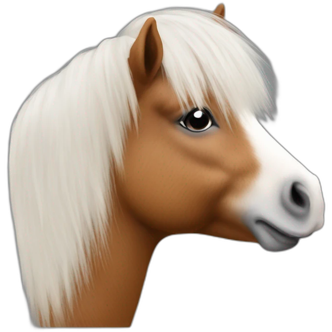 side view of a shetland pony emoji