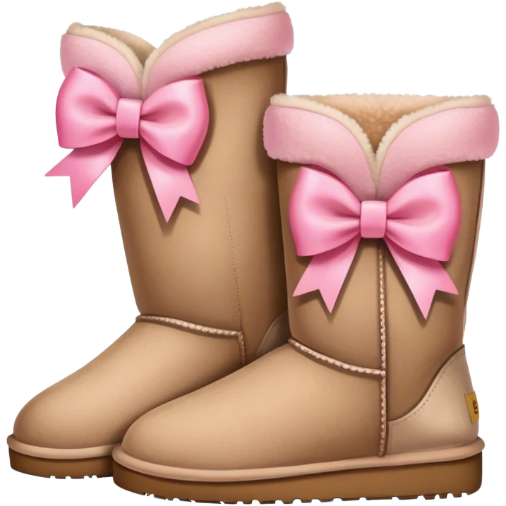 Uggs with a pink bow emoji