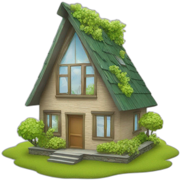 ecological house emoji