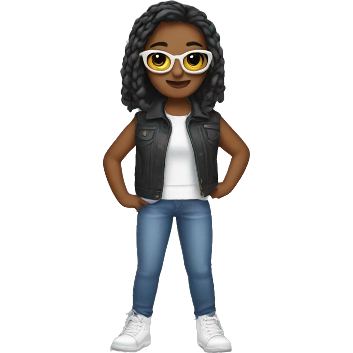 A cool girl emoji