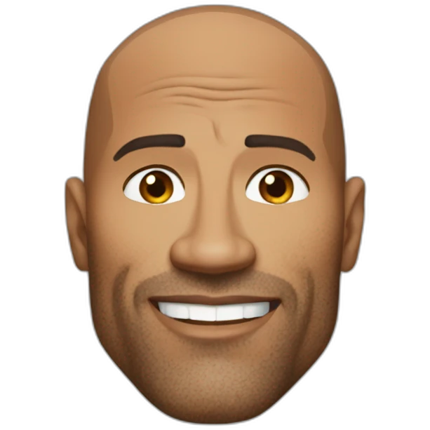jonny halyday avec Dwayne Johnson emoji