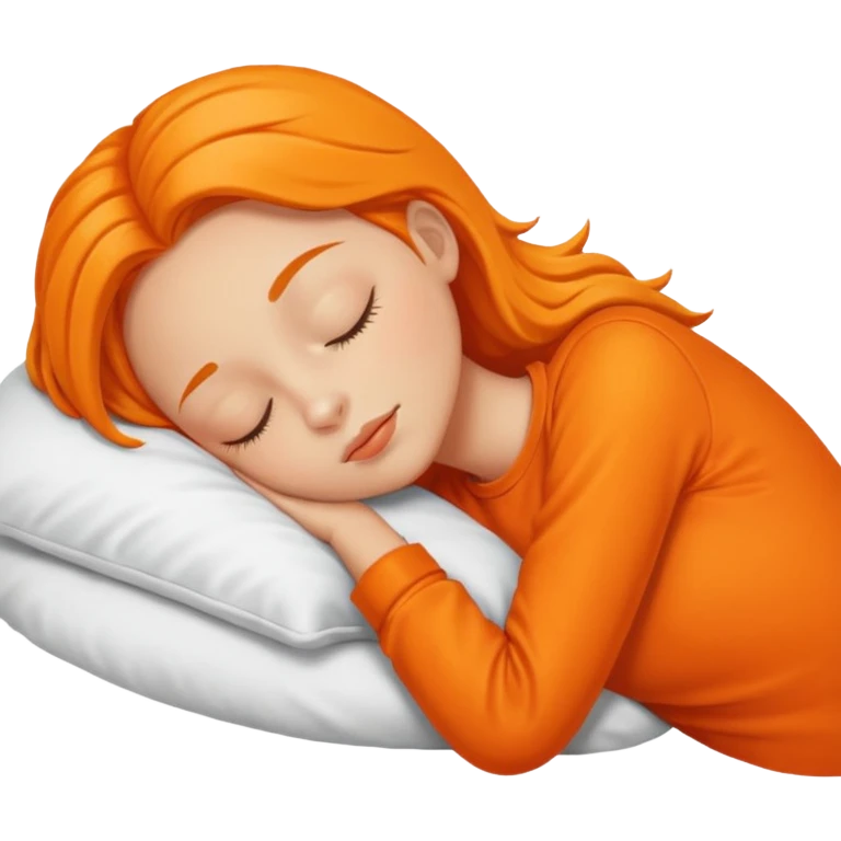Orange girl sleeping  emoji
