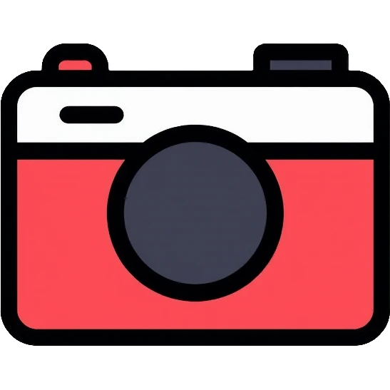 red minimalist camera emoji