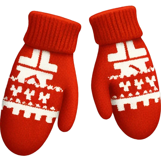 Red mittens emoji