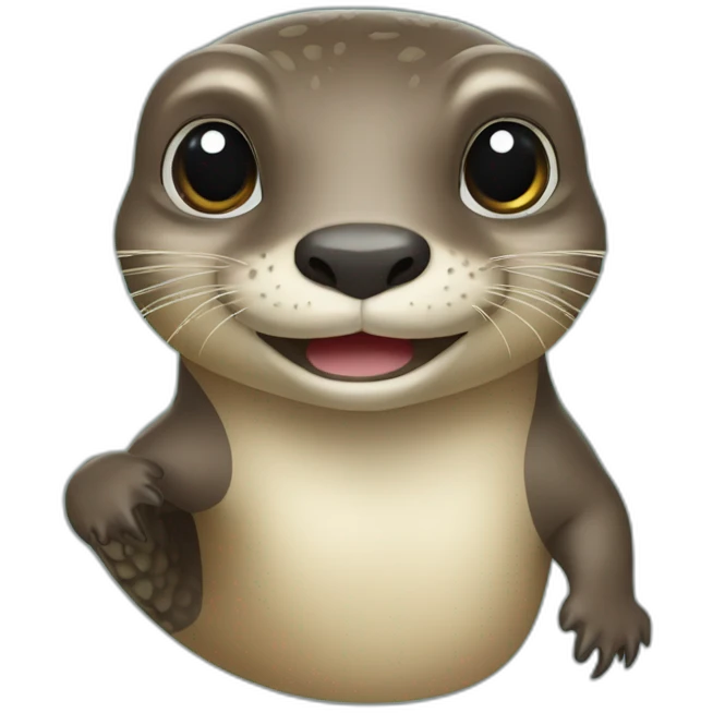 loutre sur tortue emoji