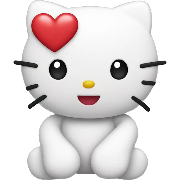 hello kitty heart emoji