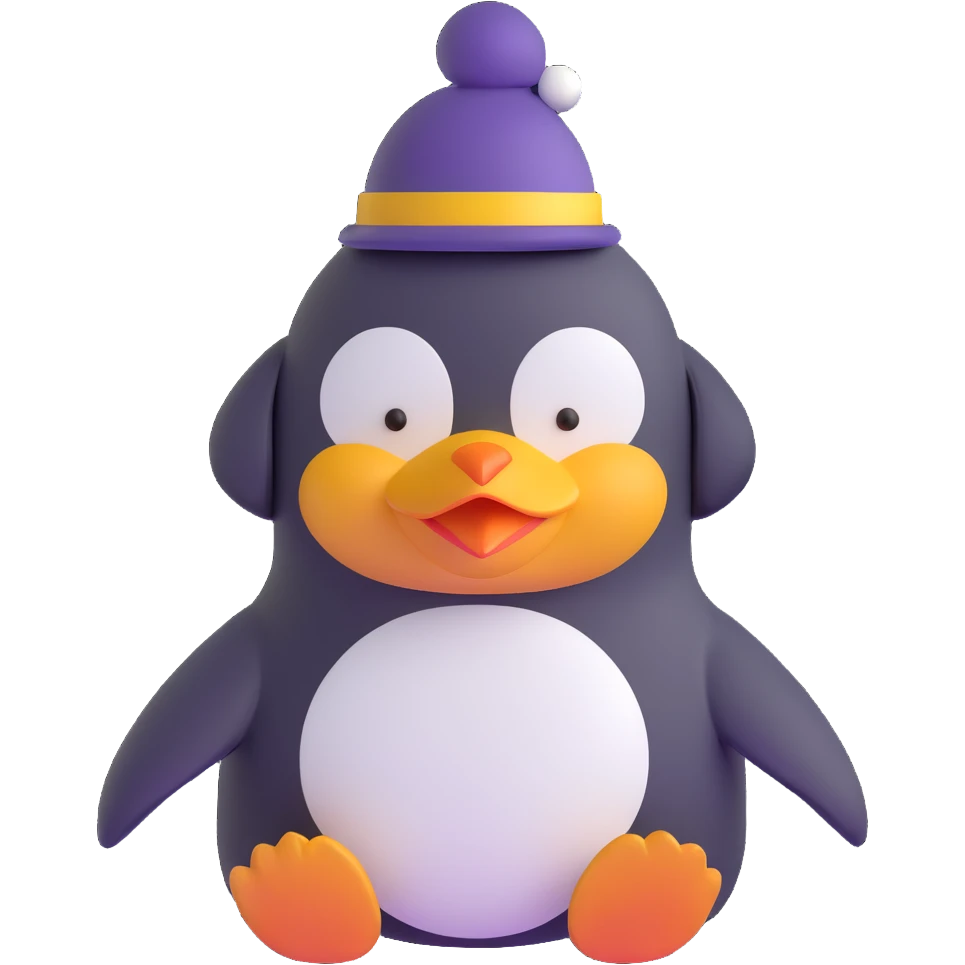 dog with penguin hat emoji