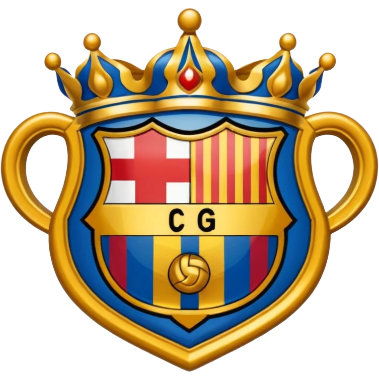 El escudo del Barcelona con unas esposas emoji
