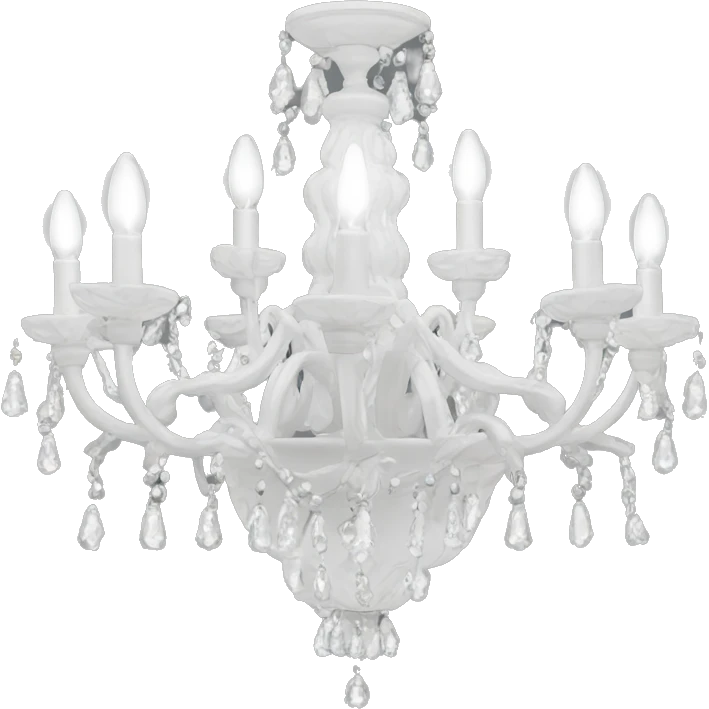 Chandelier white vintage emoji