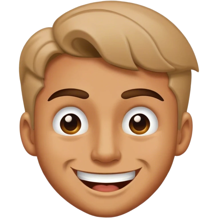 Man with open-handed and he winks emoji
