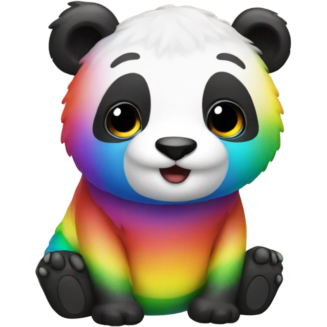 Rainbow panda emoji