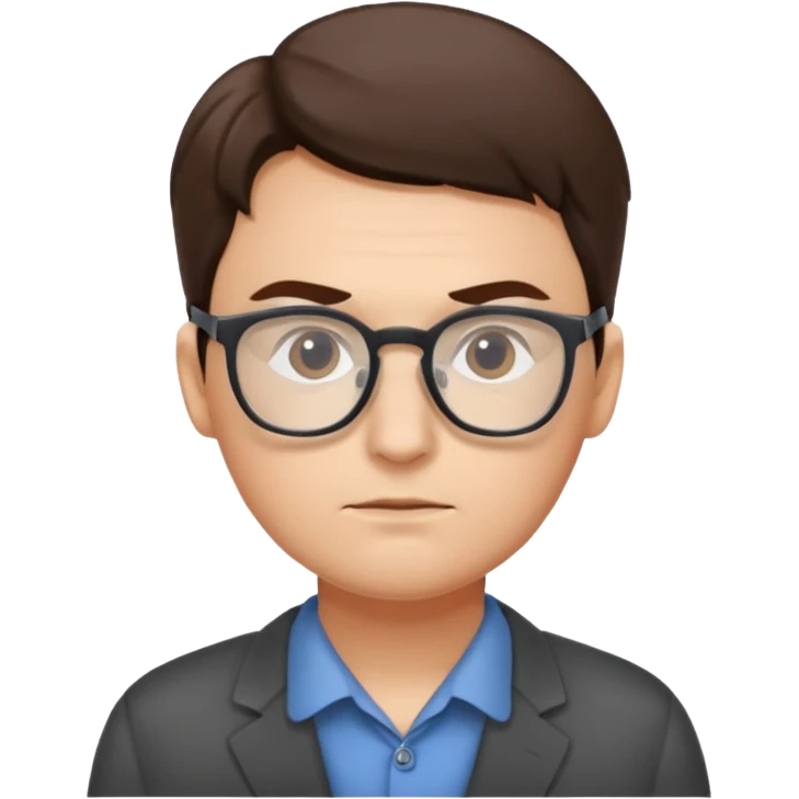 create a realistic emoji showing logistic person planing something emoji