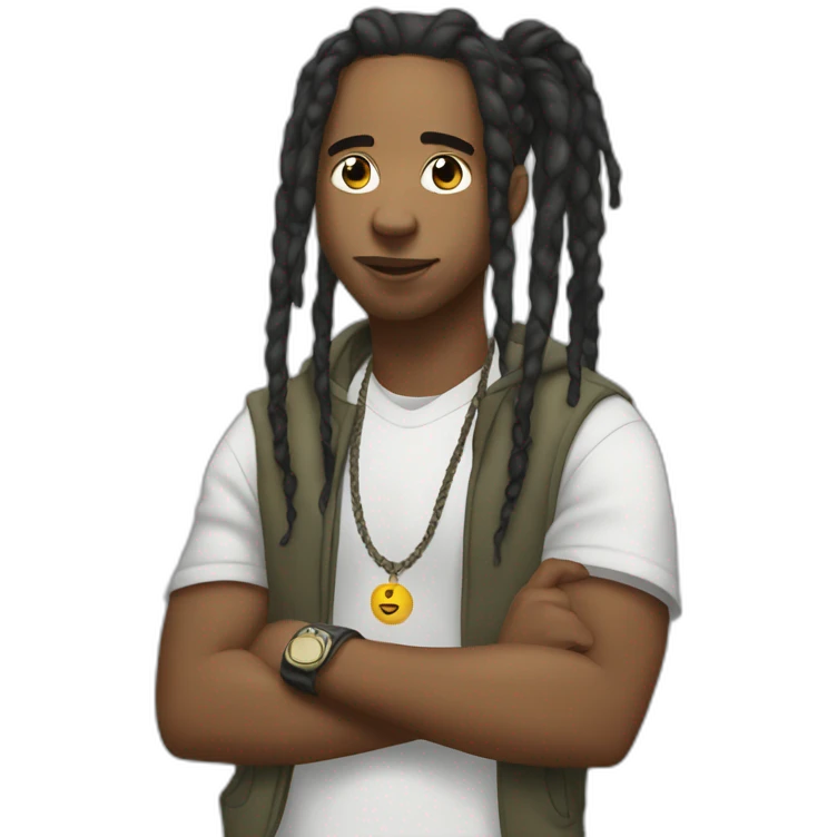 rapper young multi with dreadlocks emoji