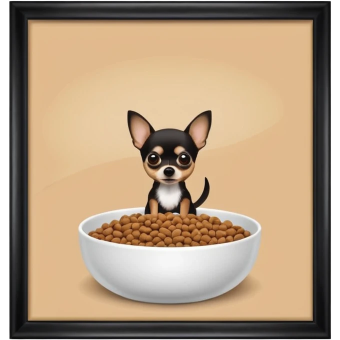 Chihuahua dog food room emoji