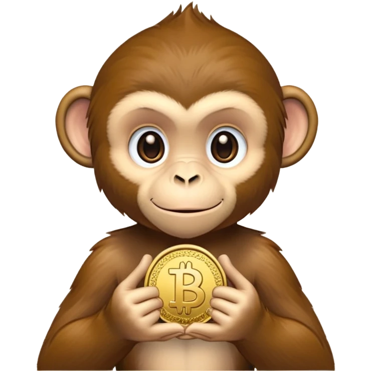 A monkey with gold in he's hands emoji