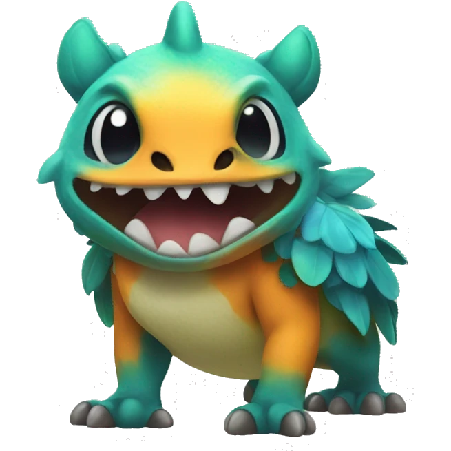 Colorful tropical Pokémon fantasy animal creature  emoji
