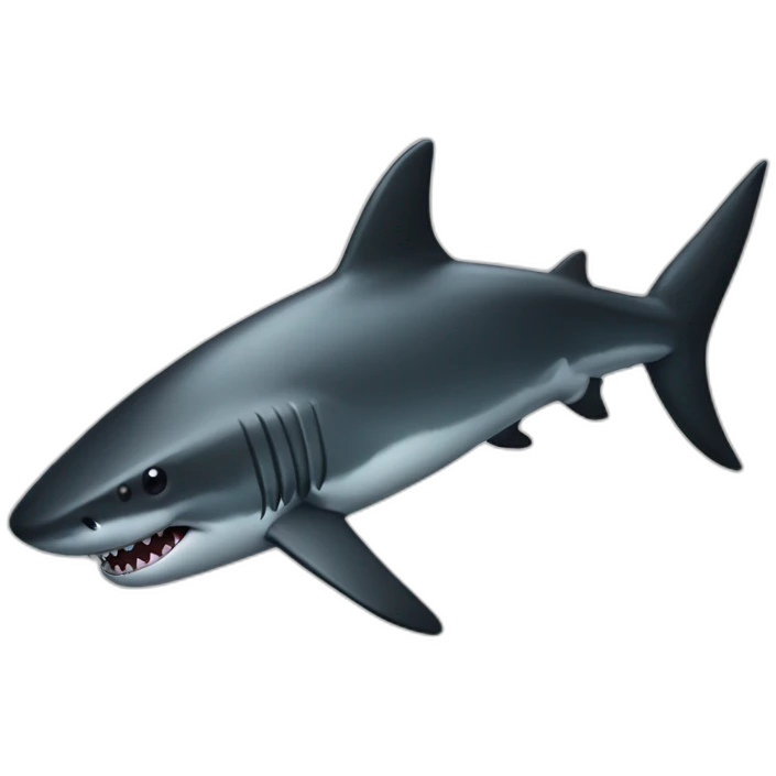 black predatory shark  emoji