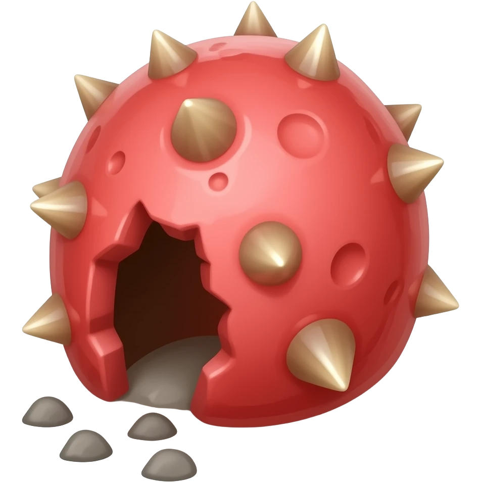 Red cave spike emoji
