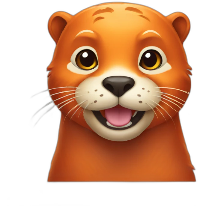 Orange otter emoji