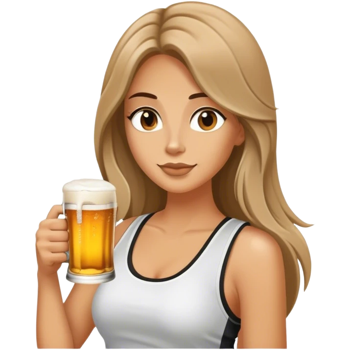 Sexy woman getting a beer emoji