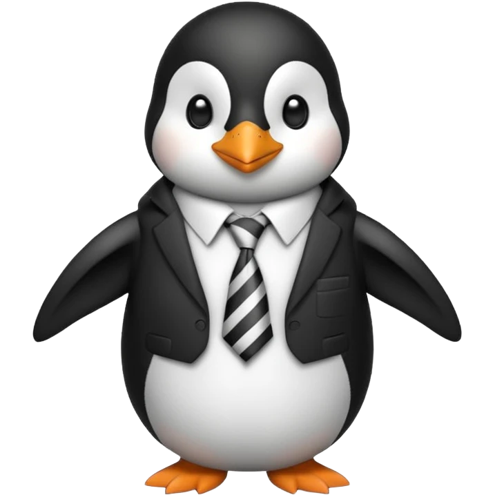 penguin with tie emoji