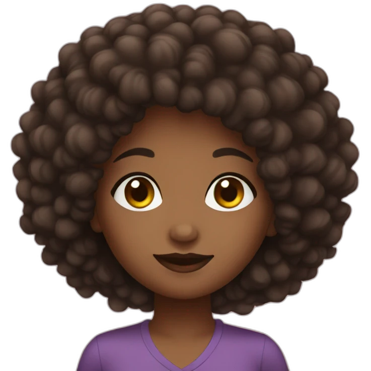 afro girl emoji