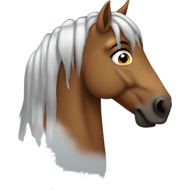 Crying horse emoji