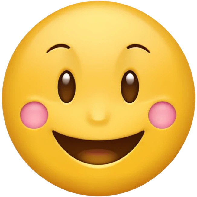 Emoji, yellow round teasing smile emoji