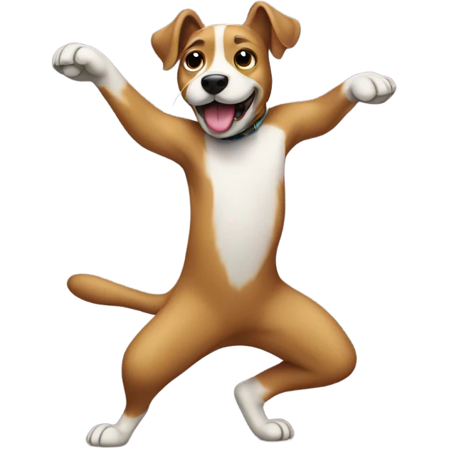Dog dancing emoji