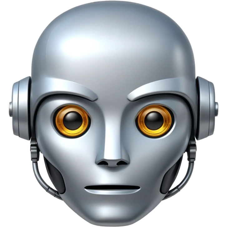 robot face representing artificial intelligence emoji