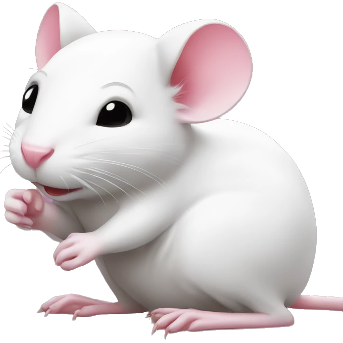 pink rat hugging white rat emoji