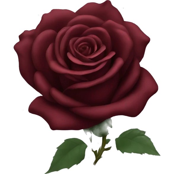 Dark red rose emoji