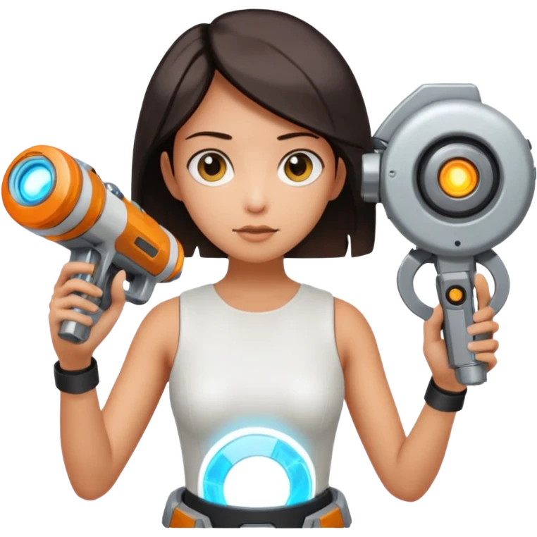 Chell portal gun glados too emoji