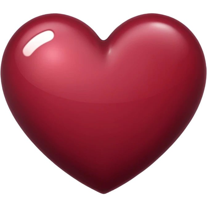 Corazón de color vinotinto emoji