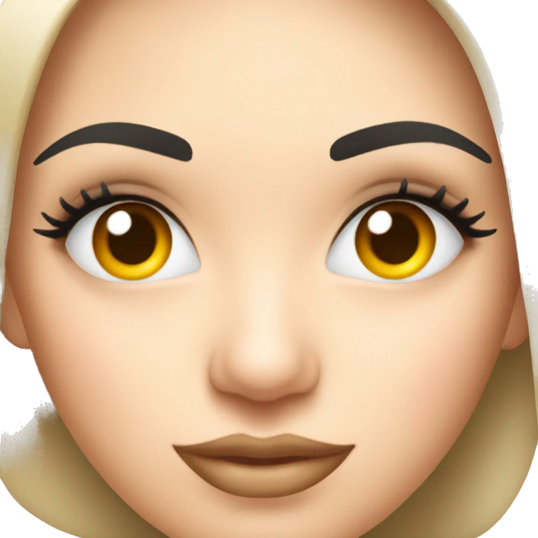 eyebrows that are pierced with permanent makeup emoji