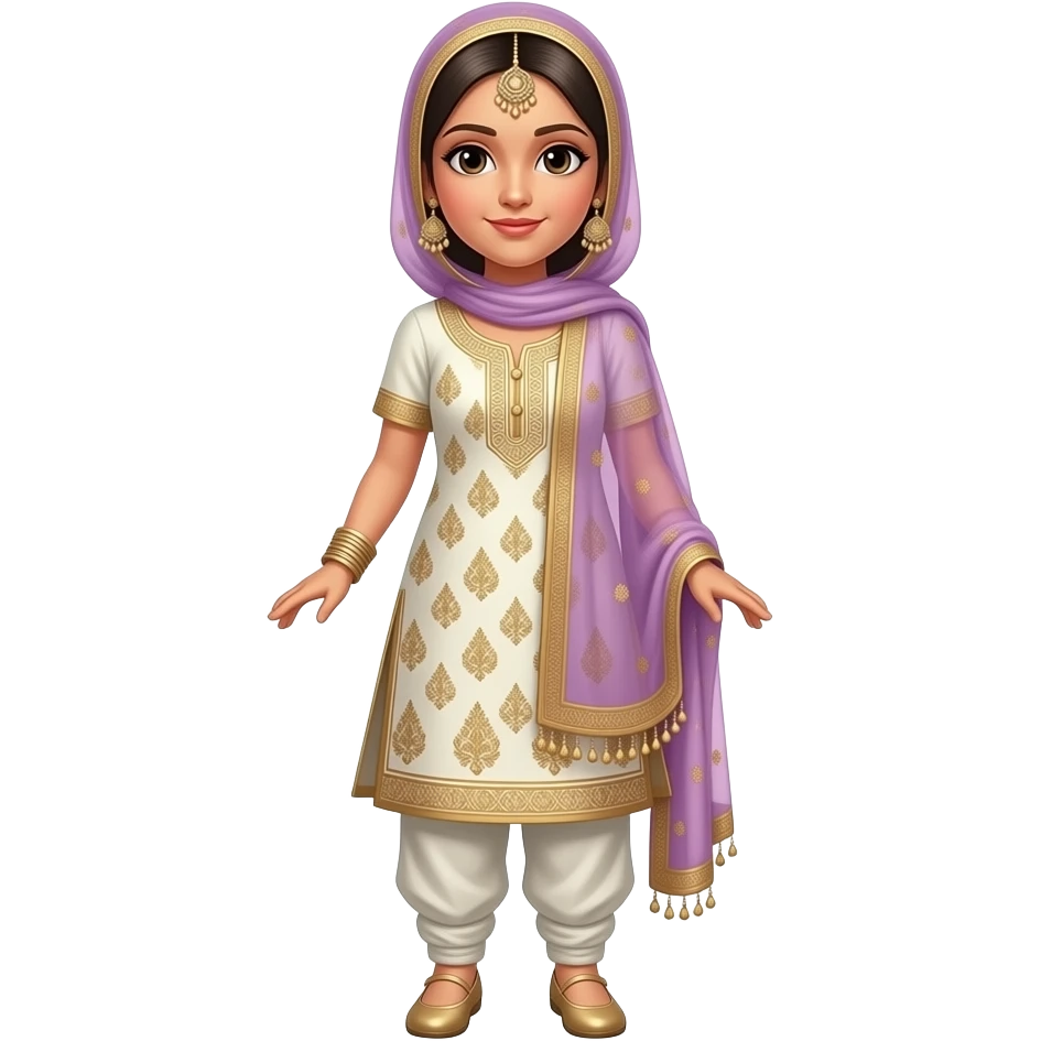 punjabi salwar suit womens emoji just the outfit no person chunni on head emoji
