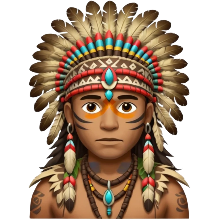 a tribal man with jungle emoji