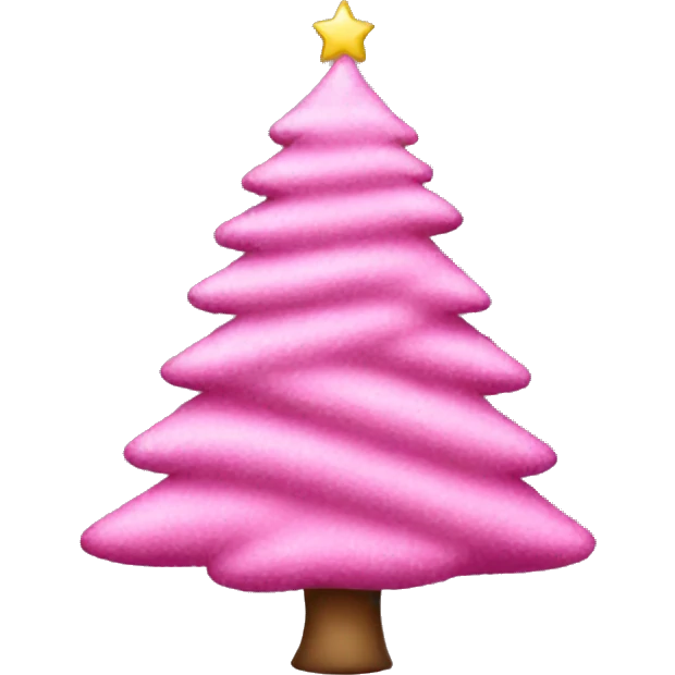 Pink Christmas tree  emoji