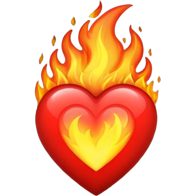I want the emoji to be the heart on fire but make the heart black emoji