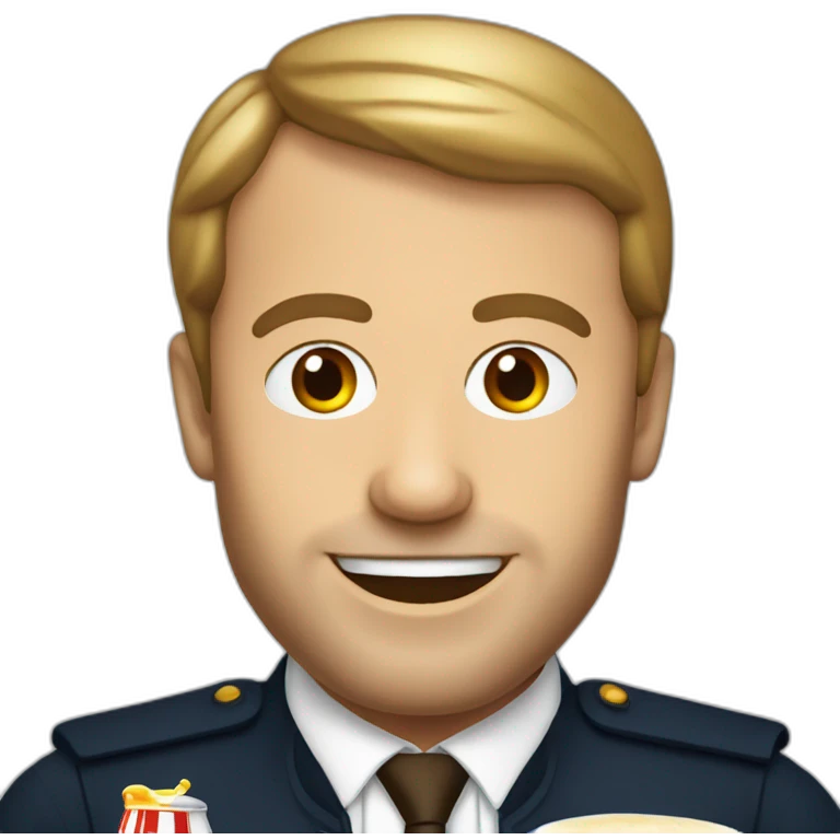 Macron beer emoji