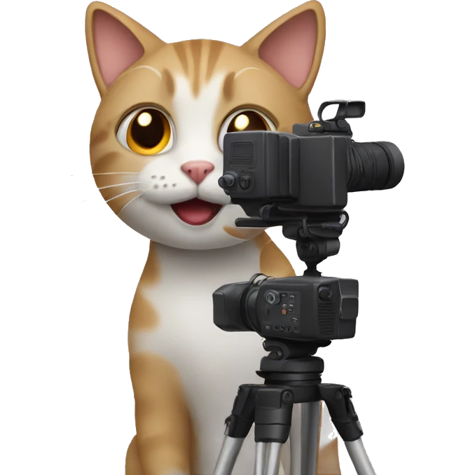 cat filming a movie emoji